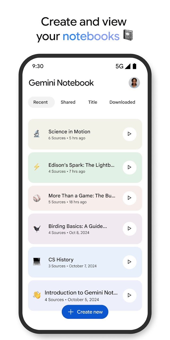 Gemini Notebook screenshot